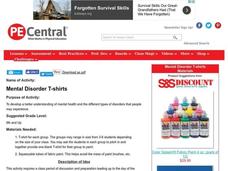 Mental Disorder T-shirts Lesson Plan Mental Disorder T-shirts Lesson Plan