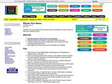 Rhyme Your Name Lesson Plan Rhyme Your Name Lesson Plan