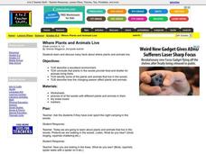 Where Plants and Animals Live Lesson Plan Where Plants and Animals Live Lesson Plan