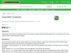 Using Math Vocabulary Lesson Plan Using Math Vocabulary Lesson Plan
