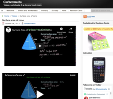 Surface Area of Cone Video Surface Area of Cone Video