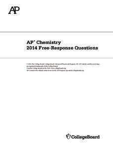 2014 AP® Chemistry Free-Response Questions AP Test Prep 2014 AP® Chemistry Free-Response Questions AP Test Prep