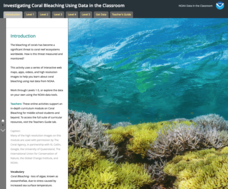 Investigating Coral Bleaching Using Data in the Classroom Interactive Investigating Coral Bleaching Using Data in the Classroom Interactive