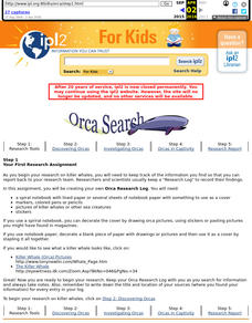 Researching Orca Whales Lesson Plan Researching Orca Whales Lesson Plan