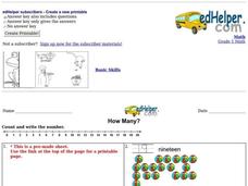How Many? Worksheet How Many? Worksheet