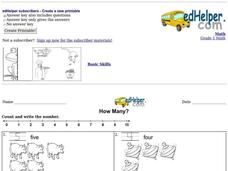 How Many? Count and Write Worksheet How Many? Count and Write Worksheet