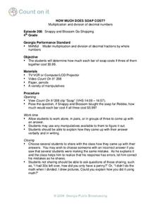 How Much Does Soap Cost? Lesson Plan How Much Does Soap Cost? Lesson Plan