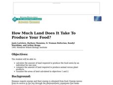 How Much Land Does It Take To Produce Your Food? Lesson Plan How Much Land Does It Take To Produce Your Food? Lesson Plan