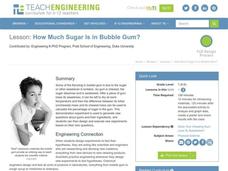 How Much Sugar is in Bubble Gum? Lesson Plan How Much Sugar is in Bubble Gum? Lesson Plan