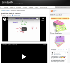 Simplifying Algebraic Fractions Instructional Video Simplifying Algebraic Fractions Instructional Video