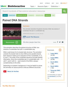 Paired DNA Strands Instructional Video Paired DNA Strands Instructional Video