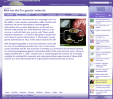 RNA Was the First Genetic Molecule Interactive RNA Was the First Genetic Molecule Interactive