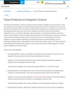 Team Problems in Computer Science AP Test Prep Team Problems in Computer Science AP Test Prep