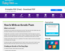 How to Write an Acrostic Poem Activity How to Write an Acrostic Poem Activity