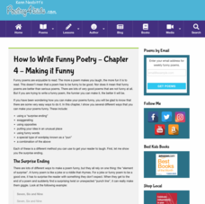 How to Write Funny Poetry — Chapter 4: Making It Funny Activity How to Write Funny Poetry — Chapter 4: Making It Funny Activity