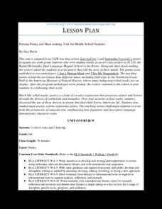 Persona Poetry and Mask-Making Unit Plan Persona Poetry and Mask-Making Unit Plan