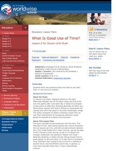 What Is Good Use of Time? Lesson Plan What Is Good Use of Time? Lesson Plan