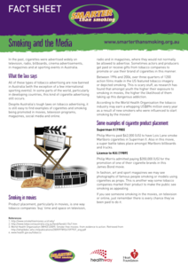Smoking and the Media Handouts & Reference Smoking and the Media Handouts & Reference