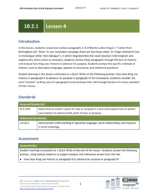 Grade 10 ELA Module 2: Unit 1, Lesson 4 Lesson Plan Grade 10 ELA Module 2: Unit 1, Lesson 4 Lesson Plan