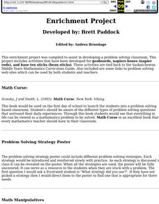 Enrichment Project Lesson Plan Enrichment Project Lesson Plan