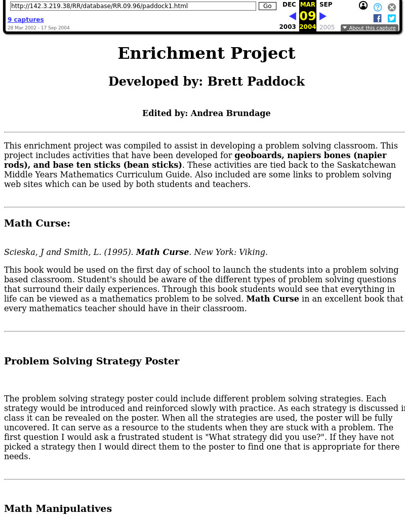 Enrichment Project Lesson Plan Enrichment Project Lesson Plan
