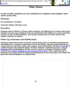 Time Zones Lesson Plan Time Zones Lesson Plan