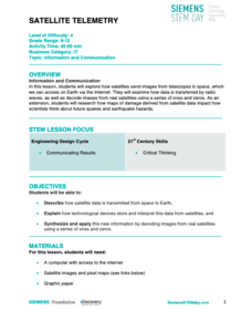 Satellite Telemetry Activity Satellite Telemetry Activity