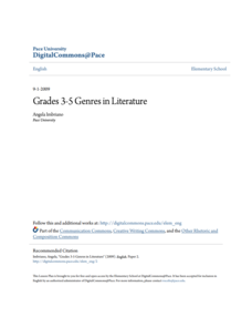Genres in Literature Lesson Plan Genres in Literature Lesson Plan