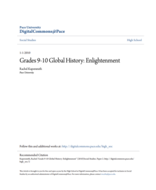 Global History: Enlightenment Lesson Plan Global History: Enlightenment Lesson Plan