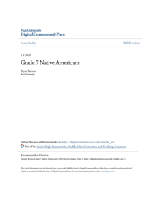 Native Americans Lesson Plan Native Americans Lesson Plan