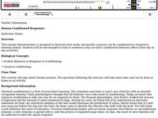 Human Conditioned Responses Lesson Plan Human Conditioned Responses Lesson Plan