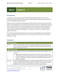 Grade 10 ELA Module 3: Unit 1, Lesson 4 Lesson Plan Grade 10 ELA Module 3: Unit 1, Lesson 4 Lesson Plan