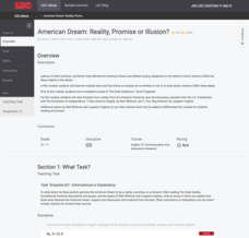 American Dream: Reality, Promise or Illusion? Lesson Plan American Dream: Reality, Promise or Illusion? Lesson Plan