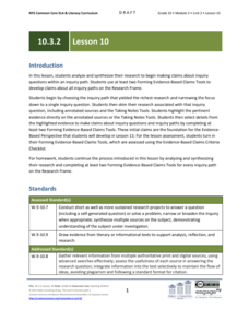 Grade 10 ELA Module 3: Unit 2, Lesson 10 Lesson Plan Grade 10 ELA Module 3: Unit 2, Lesson 10 Lesson Plan