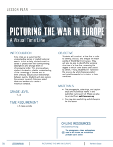Picturing the War in Europe: A Visual Time Line Lesson Plan Picturing the War in Europe: A Visual Time Line Lesson Plan