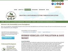 Hybrid Vehicles: Cut Pollution and Save Money Lesson Plan Hybrid Vehicles: Cut Pollution and Save Money Lesson Plan
