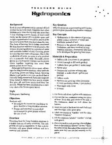 Hydroponics Lesson Plan Hydroponics Lesson Plan
