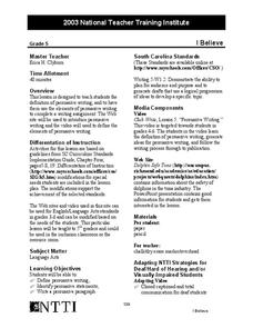 I Believe Lesson Plan I Believe Lesson Plan