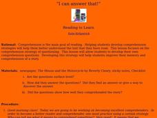 I Can Answer That! Lesson Plan I Can Answer That! Lesson Plan