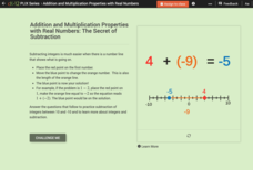 Addition and Multiplication Properties with Real Numbers: The Secret of Subtraction Interactive Addition and Multiplication Properties with Real Numbers: The Secret of Subtraction Interactive