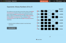 Values Written as Powers: Binary Numbers 25 to 31 Interactive Values Written as Powers: Binary Numbers 25 to 31 Interactive