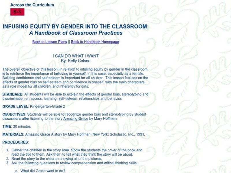 I Can Do What I Want Lesson Plan I Can Do What I Want Lesson Plan