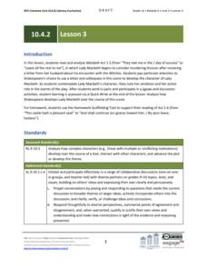 Grade 10 ELA Module 4: Unit 2, Lesson 3 Lesson Plan Grade 10 ELA Module 4: Unit 2, Lesson 3 Lesson Plan