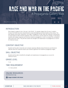 Race and War in the Pacific: A Propaganda Gallery Walk Lesson Plan Race and War in the Pacific: A Propaganda Gallery Walk Lesson Plan
