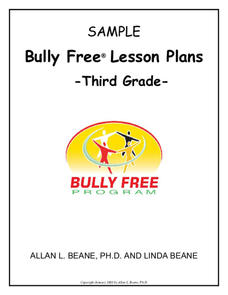 Bully Free Lesson Plans—Third Grade Lesson Plan Bully Free Lesson Plans—Third Grade Lesson Plan