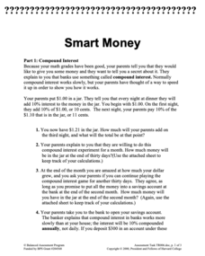 Smart Money Assessment Smart Money Assessment