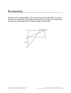 Rectangulating Assessment Rectangulating Assessment