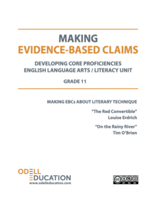 Making Evidence-Based Claims Literary Technique: Louise Erdrich and Tim O’Brien Unit Plan Making Evidence-Based Claims Literary Technique: Louise Erdrich and Tim O’Brien Unit Plan