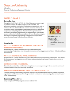 World War II Lesson Plan World War II Lesson Plan
