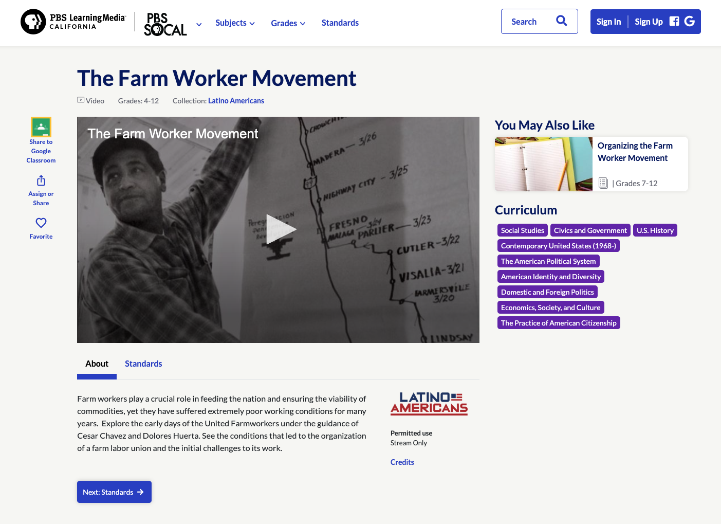 The Farm Worker Movement Instructional Video The Farm Worker Movement Instructional Video